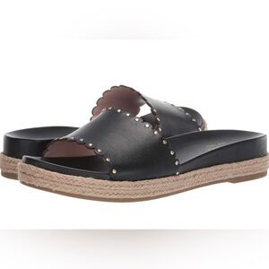 Kate Spade Black Scalloped Espadrilles
